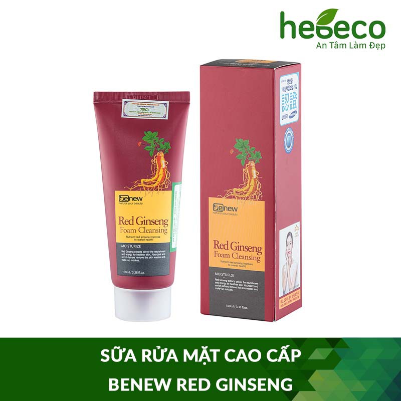 Sữa rửa mặt cao cấp ngừa mụn và chống nám tàn nhang benew red ginseng 100ml – hàn quốc cam kết hàng đúng mô tả chất lượng đảm bảo an toàn đến sức khỏe người sử dụng