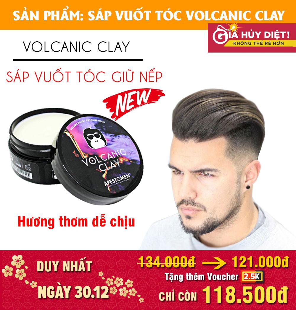 Sáp Vuốt Tóc Volcanic Clay Apestomen - Giúp tóc giữ nếp Thích Hợp Với Nhiều Kiểu Tóc Hương Thơm Dễ Chịu Gội Sạch Dễ Dàng An Toàn Cho Sức Khỏe - Lưa Chọn Cho Tóc Khó Vào Nếp!