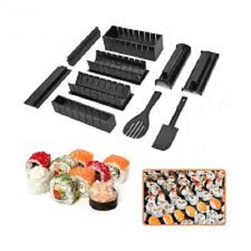 [HÀNG CÓ SẴN]-Bộ dụng cụ làm sushi bộ khuôn làm sushi kimbap cơm cuộn trứng cuộn 27 x 14.5 x 8cm+ Tặ