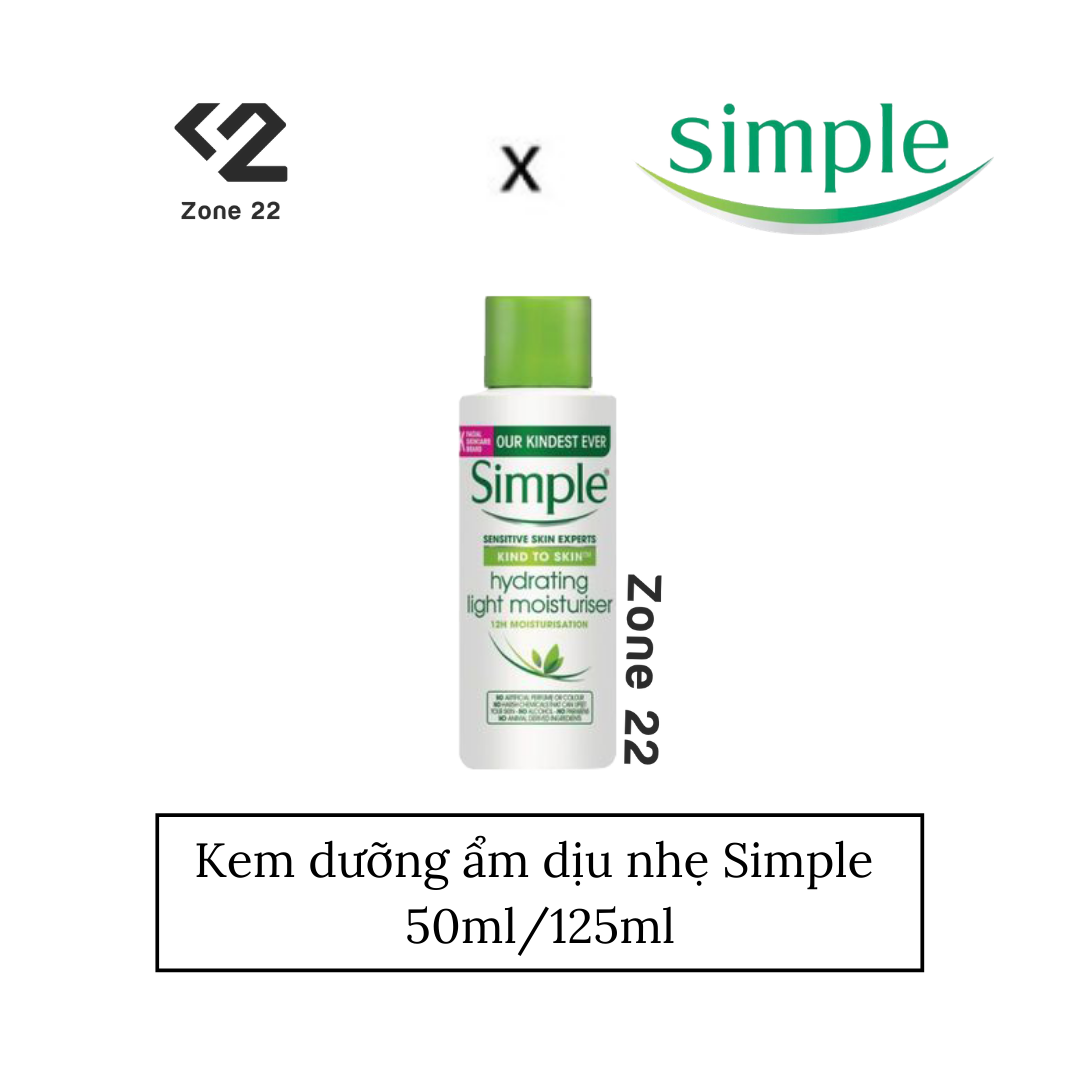 [Hcm][Zone22] Kem Dưỡng Ẩm Simple Kind To Skin Hydrating Light Moisturiser