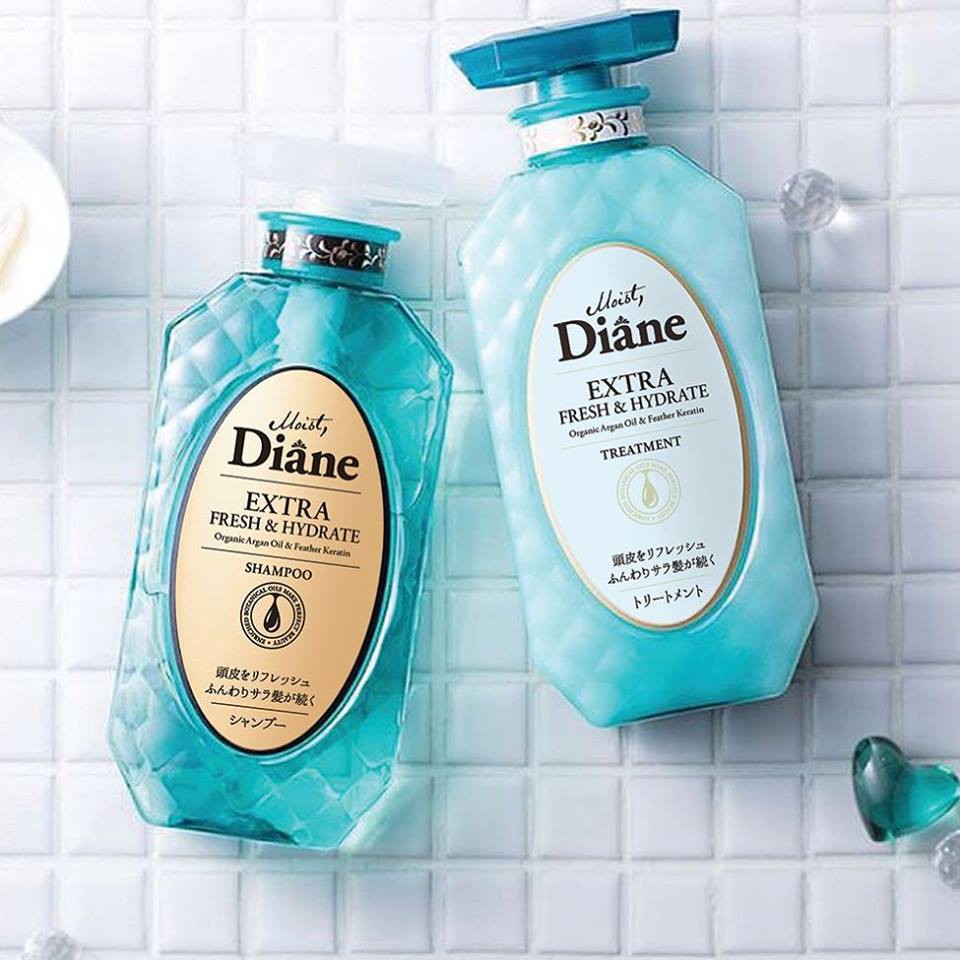 Dầu Gội Dành Cho Tóc Bết Dính Da Đầu Nhờn Nhiều Dầu Moist Diane Extra Fresh & Hydrate + Dầu Gội Cho Tóc Bết Dính Da Đầu Nhờn