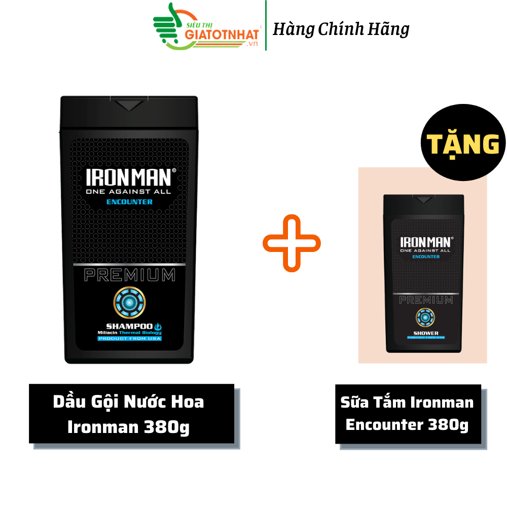 [Hcm]Dầu Gội Nam Hương Nước Hoa Ironman Encouter 380G Tặng Sữa Tắm Nhiệt Encounter 380G