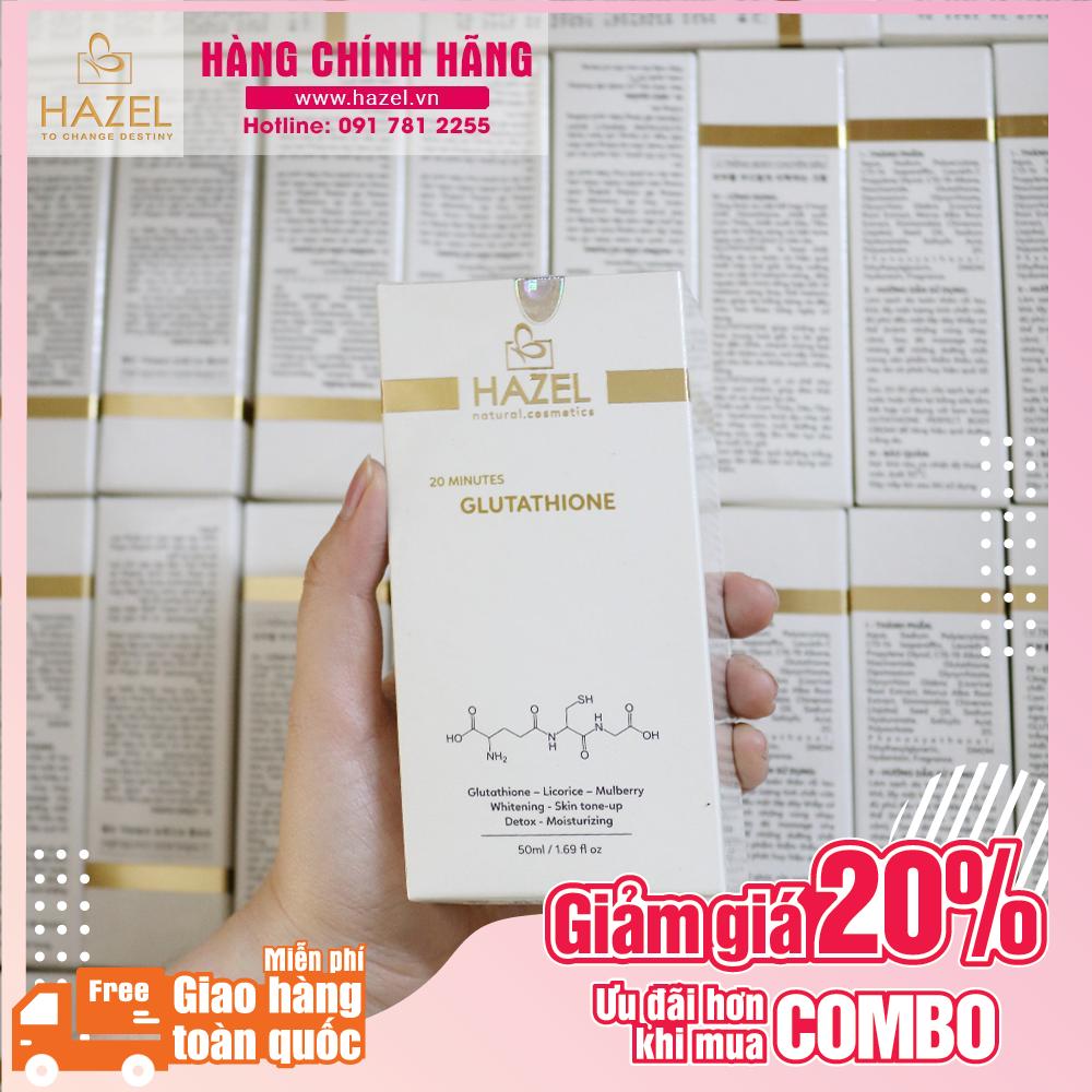 Ủ Trắng Thiên Nhiên - Tắm Trắng Toàn Thân Cao Cấp Hazel - 20 Minutes Glutathione 50 Ml - Giải Pháp Kích Trắng Tại Nhà Thay Thế Spa