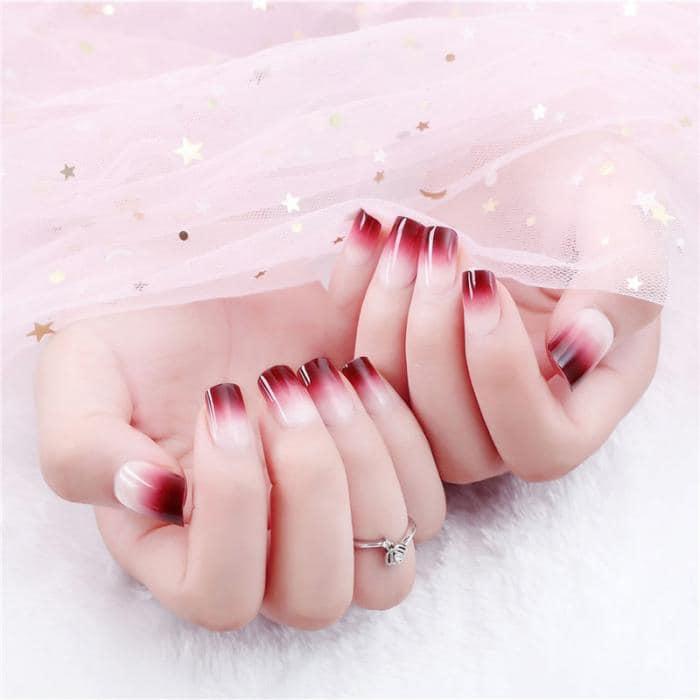 Hộp 24 Móng Tay Giả Nail Giả Móng Giả A109 (Tặng Keo Dán Móng Tay )