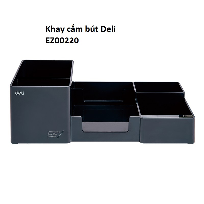 [HCM]Khay để bút Deli EZ00220Kích thước: 254x 112x9 cmmàu xámcực đẹpsang trọng