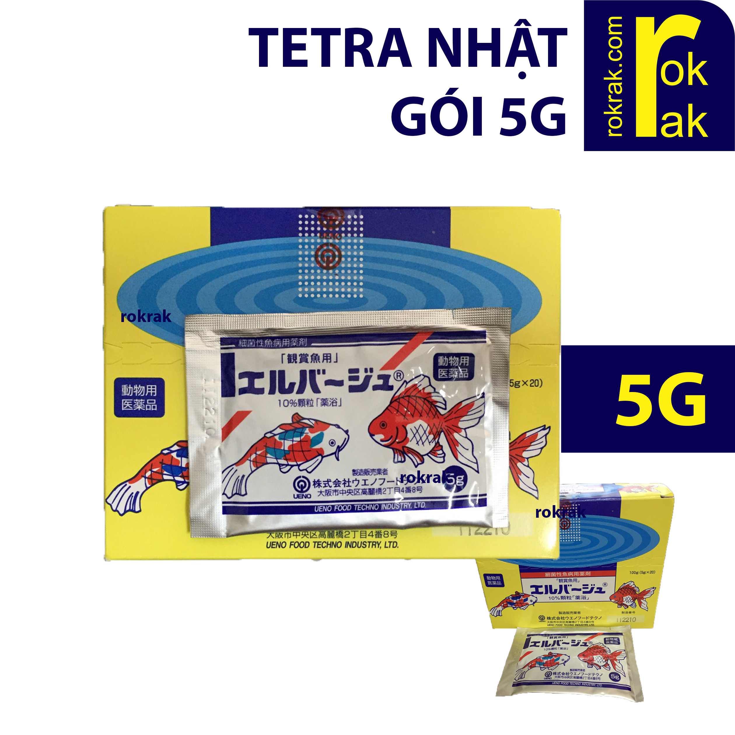 Tetra Nhật gói 5g cho cá khỏe mạnh UENO FOOD TECHNO INDUSTRY LTD