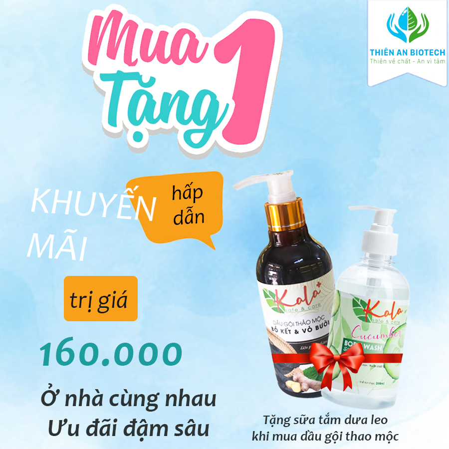 [Hcm][Tặng Sữa Tắm] Dầu Gội Thảo Mộc Kala