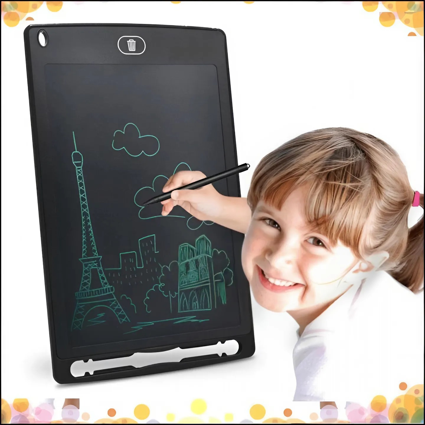 Bảng Viết Điện Tử Thông Minh LCD 8.5 Inch – Bảng Ghi Chú Bảng Vẽ Cho Bé Học Tập Văn Phòng