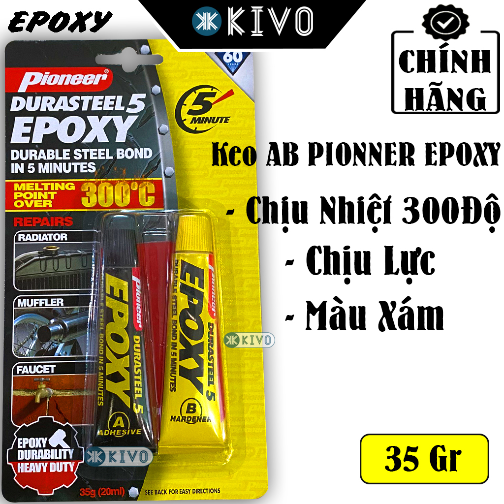 Keo AB 2 Thành Phần EPOXY Thái Lan CHÍNH HÃNG Siêu Dính Chịu Lực Chịu Nhiệt Chống Thấm Nước- Keo AB 