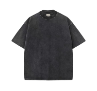 Áo thun BASIC WASH HIGHCLUB tay lỡ cổ tròn màu ĐEN/ NÂU Form oversize - UNISEX