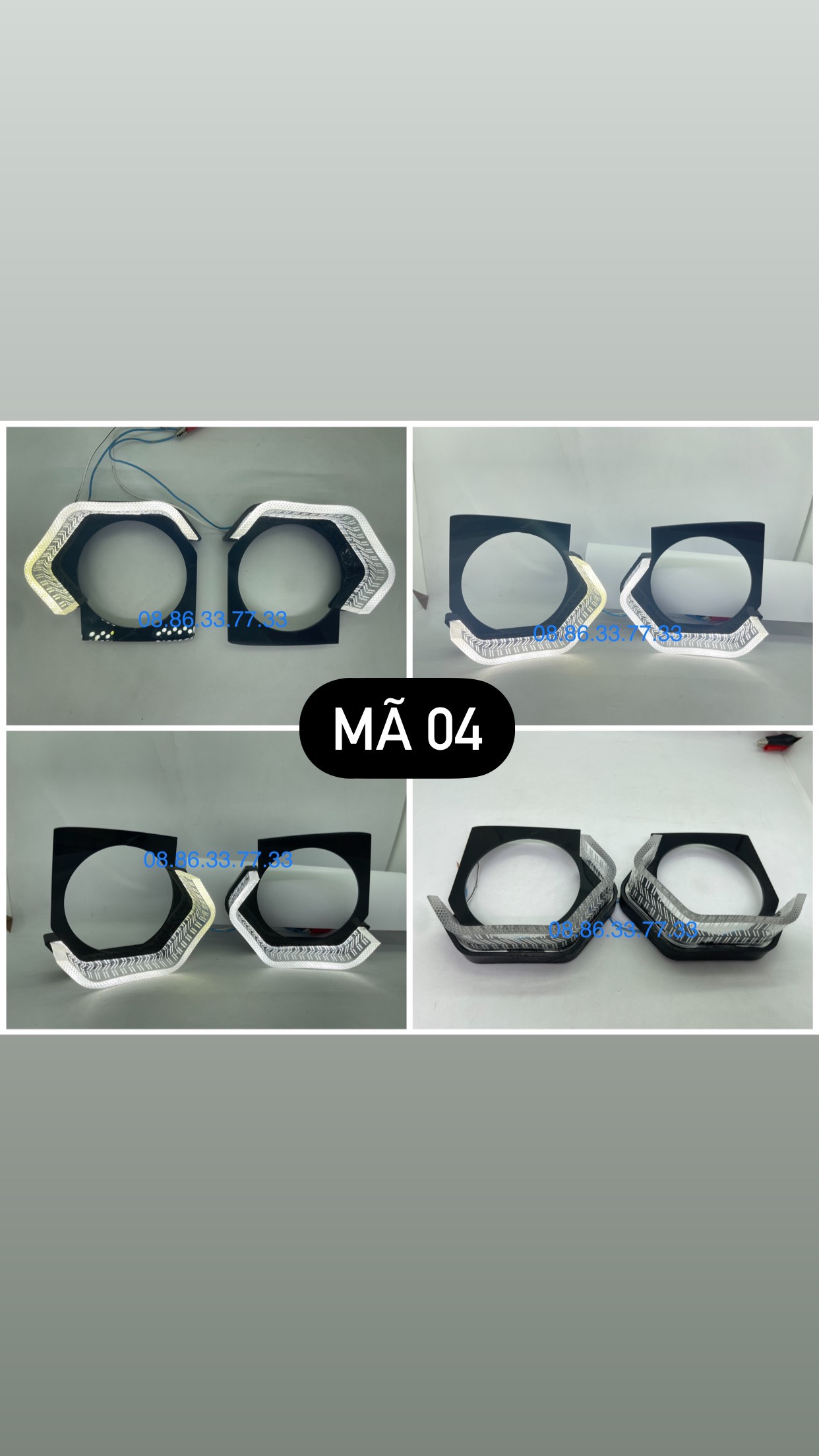 Chụp led bi pha kiểu BMW độ cho ô tô và xe máy