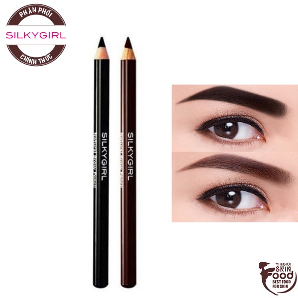 Chì Kẻ Mày Cho Đường Nét Tự Nhiên Lâu Trôi Silkygirl Natural Brow Pencil 1.14G