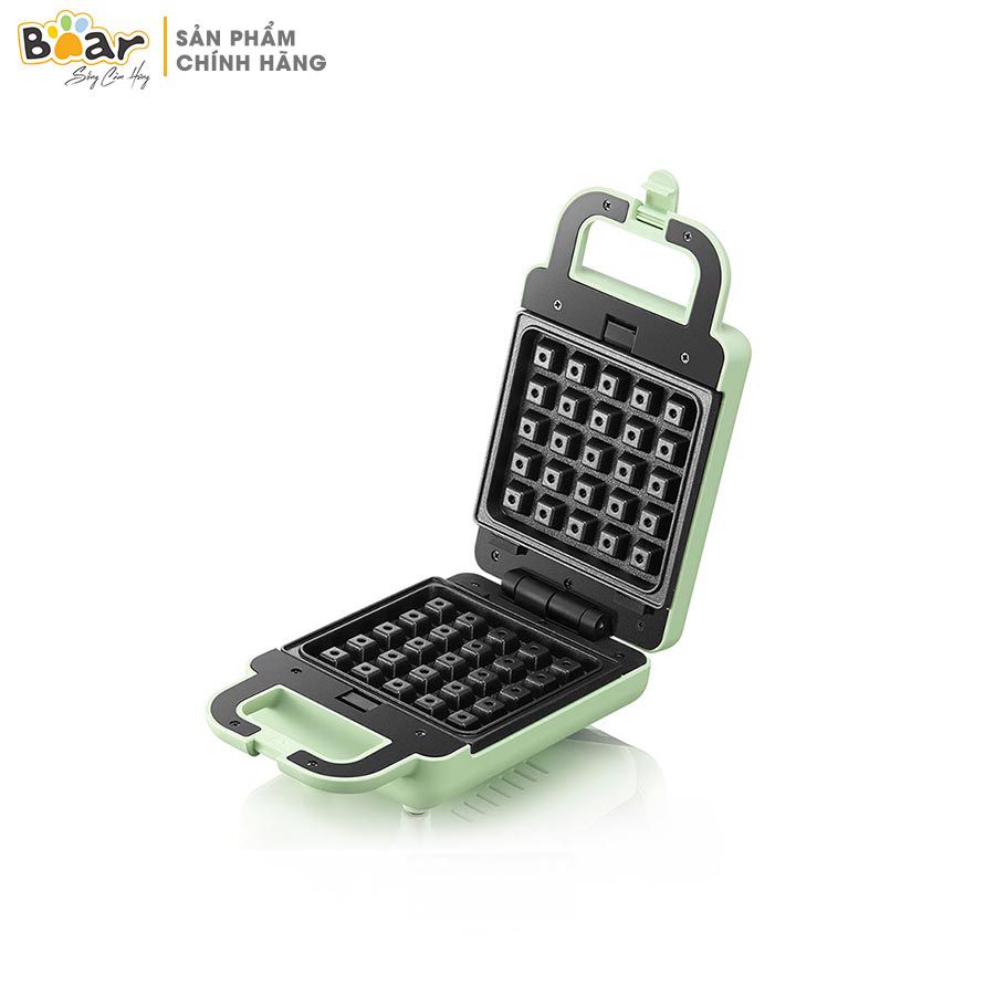 Máy Kẹp Nướng Bánh Bear DBC-P06N2 - Máy Nướng Sandwich & Waffle, 2 Vỉ Chống Dính, Công Suất 600W, Màu Xanh/Hồng