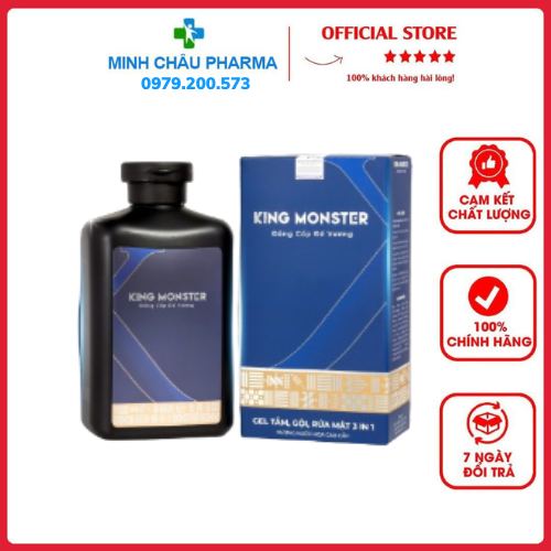 [Chính Hãng - Hoàn Tiền 10%]  Sữa tắm gội KING MONSTER - KING MONSTER 3 in 1 Hương nước hoa cao cấp