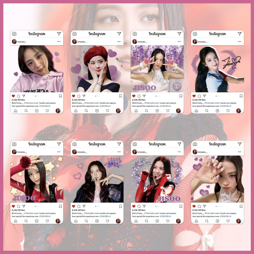 Thẻ Lomo card BlackPink bo góc BORN PINK WORLD TOUR Album Thần Tượng Kpop - Nhựa PVC