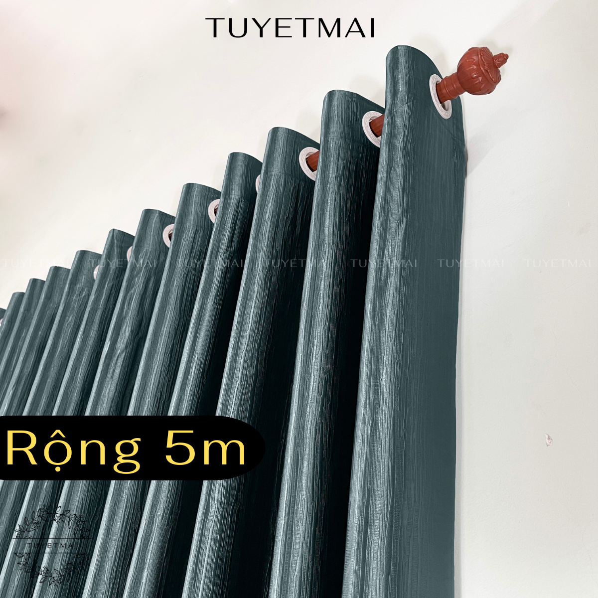 TM20 - Rèm cửa đẹp phòng khách ngăn phòng ngăn máy lạnh điều hòa - Màu xám ghi