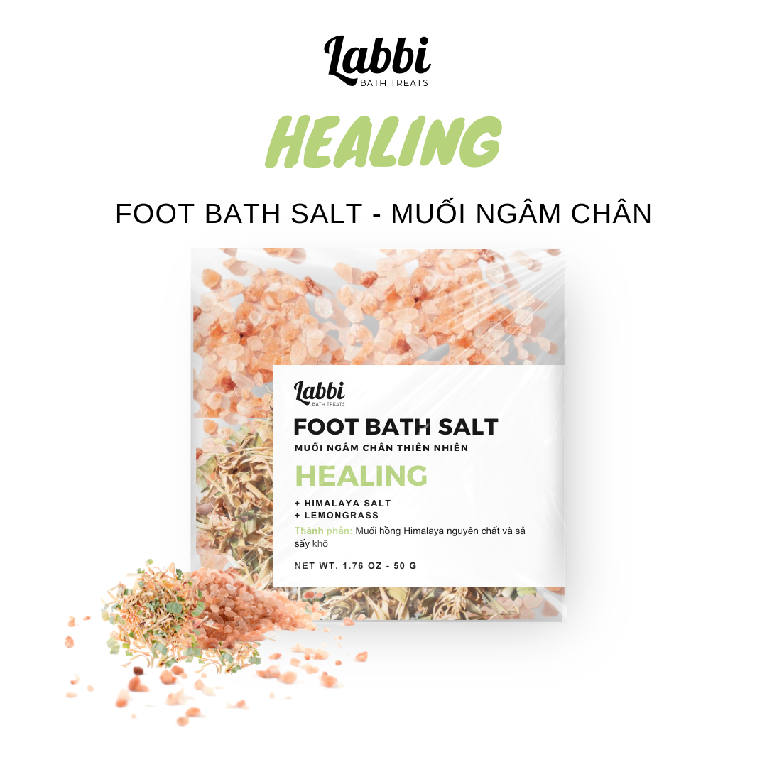 Muối hồng ngâm chân HEALING [Labbi] Foot bath salt / Himalaya salt