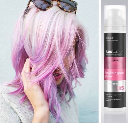 [Hcm]Thuốc Nhuộm Light Bóng Cool Color Erayba Double Gum Pink Màu Hồng C05