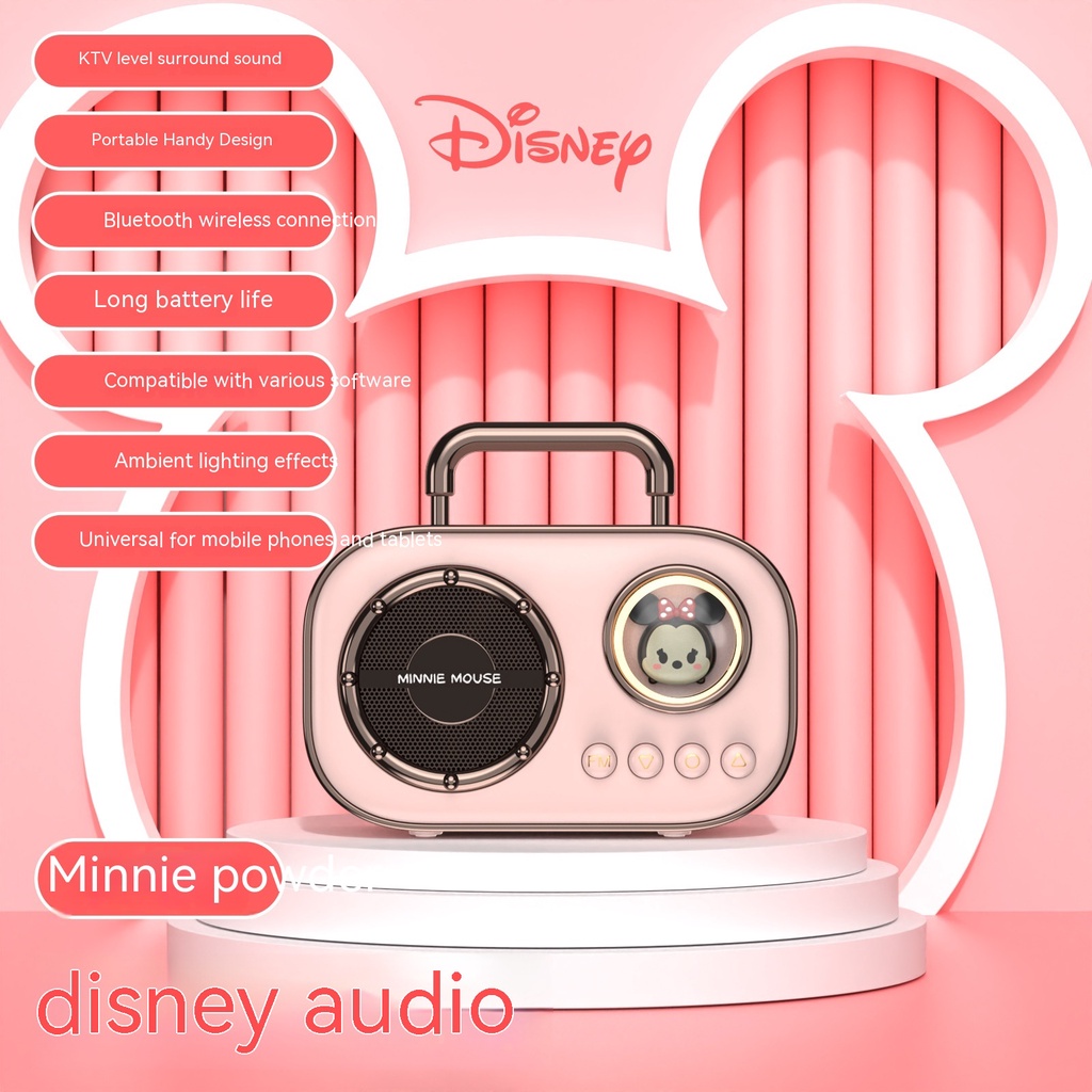 Loa bluetooth mini karaoke loa mini có mic tiện lợi loa kèm mic Disney DZ-013 âm thanh sống động - Life Style 4U