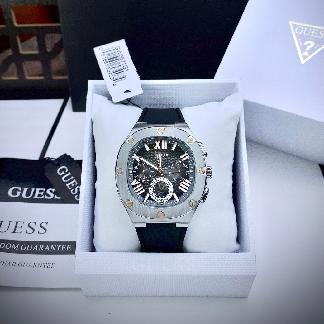 Đồng hồ nam dây cao su đeo tay chống nước cao cấp Guess GW0572G1 size 42mm  shop kiwi
