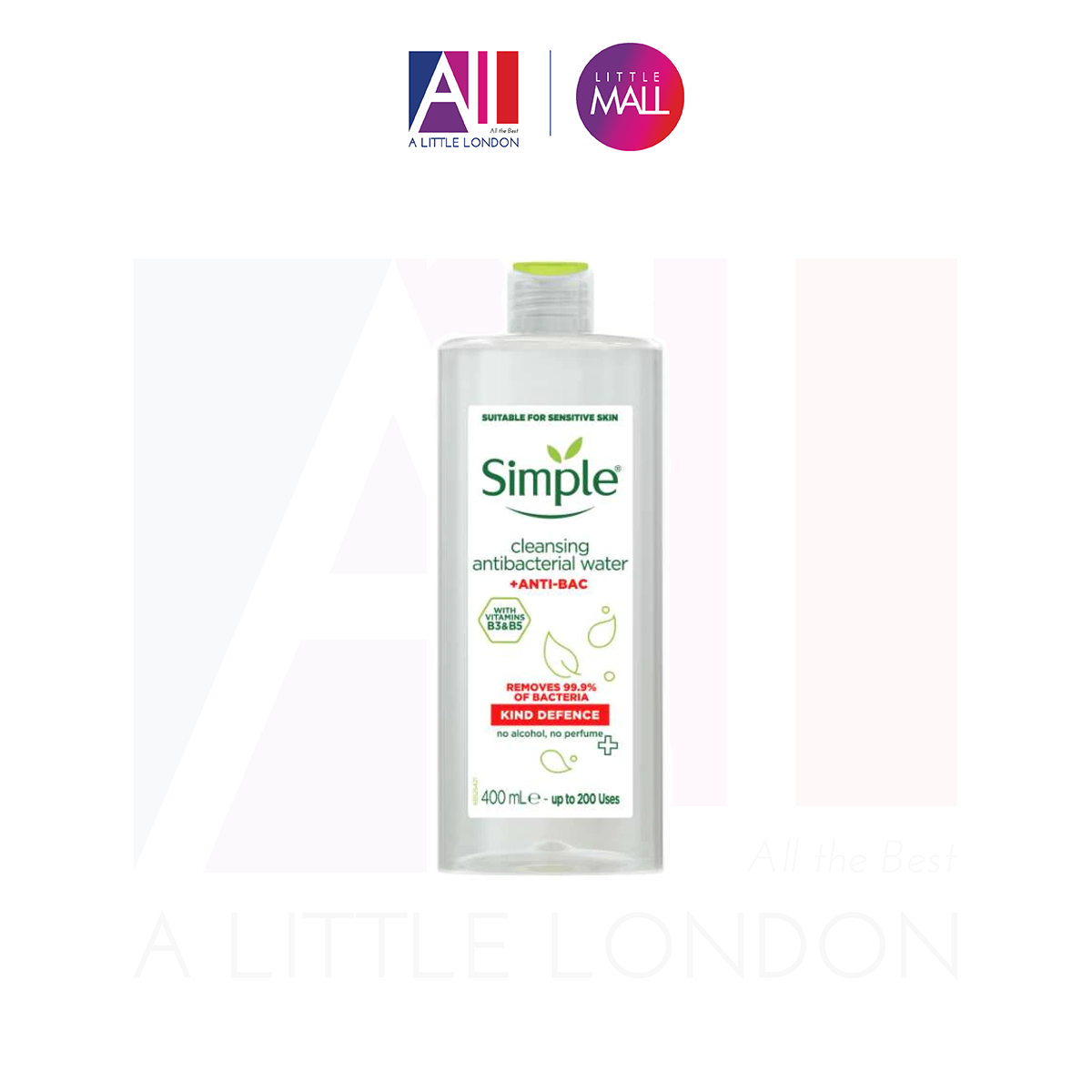 Nước Tẩy Trang Simple Kind Defence Cleansing Antibacterial Water 400Ml