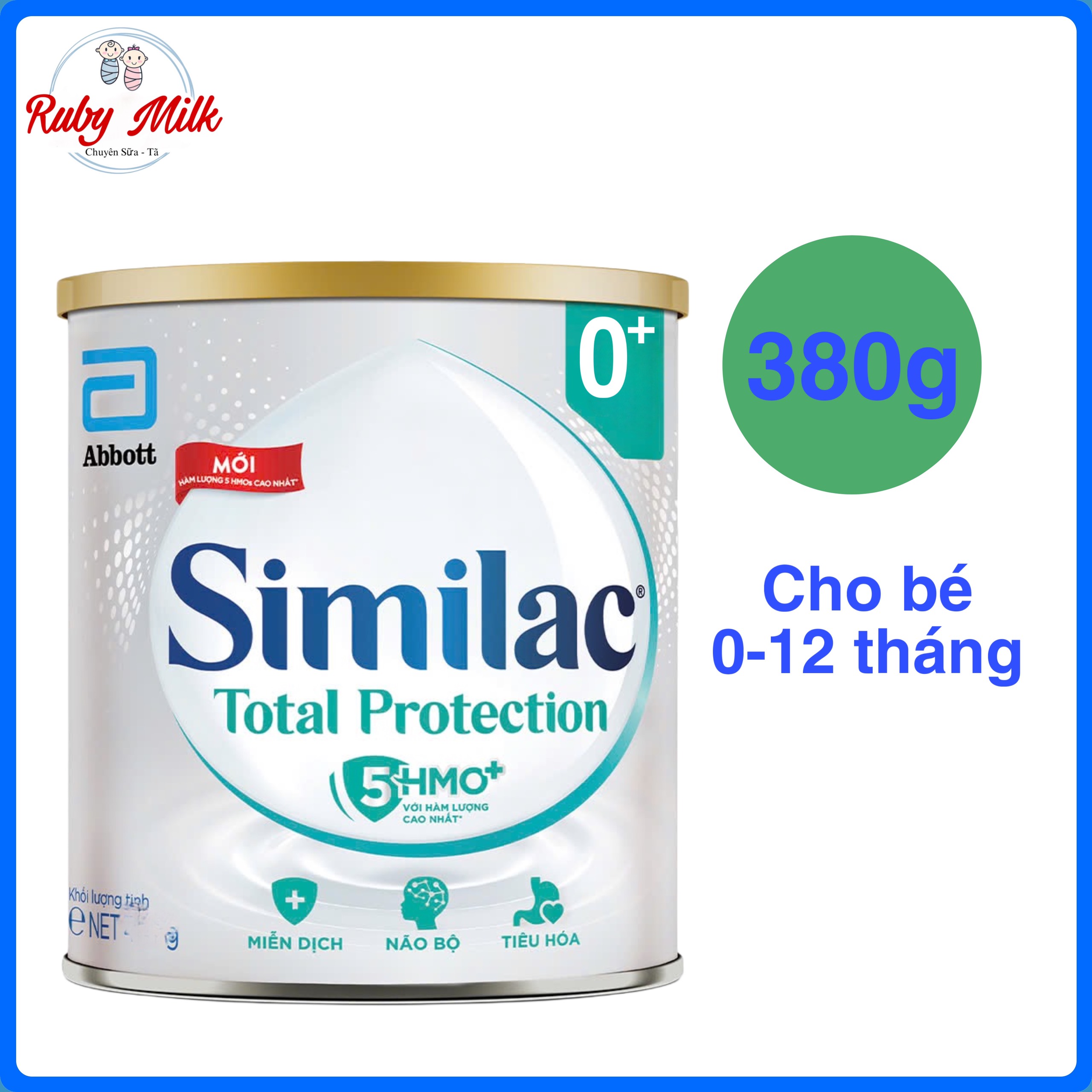 Sữa Similac Total Protection Số 0+ Lon 380g Cho bé 0-12 tháng
