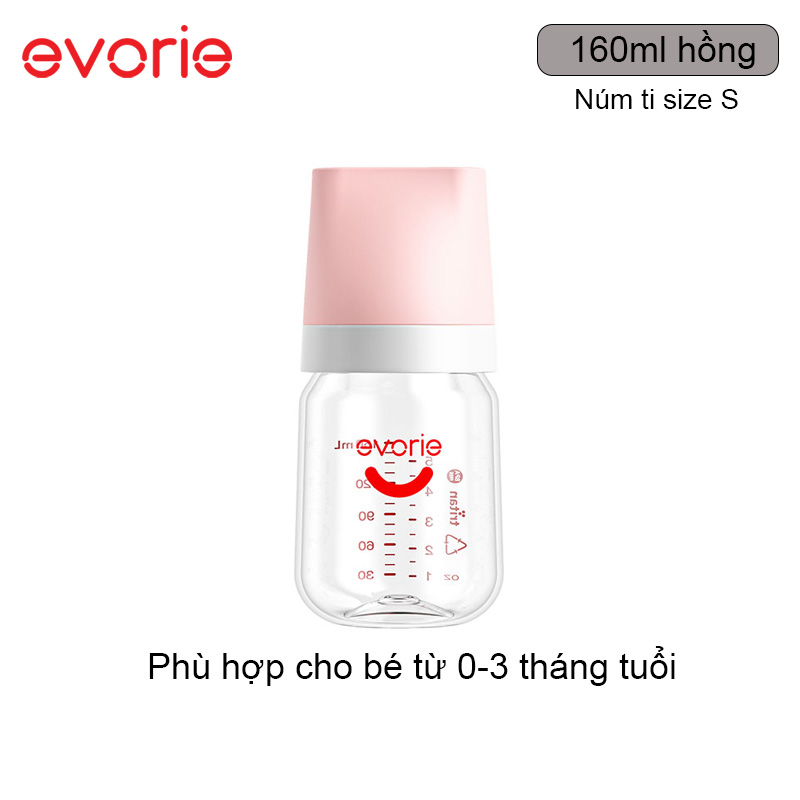 Evorie Tritan bình sữa Chống sặc và chống rò rỉ  BPA free chống rơi  đường kính lớn bình sữa cho bé 