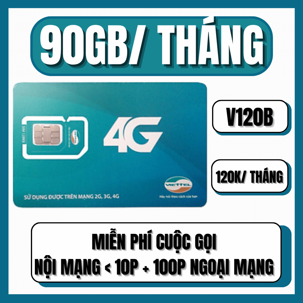 VUA SIM Viettel 4G Đăng kí các gói Gọi miễn phí cuộc gọi Nội mạng Viettel và Miễn phí 30 phút gọi Ngoại mạng| V90B V120B V150B . FREESHIP - CHƯA KÍCH HOẠT.