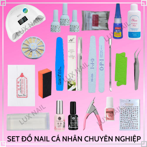 Combo Set Dụng Cụ Làm Móng Cá Nhân Chuyên Nghiệp Kèm Sơn Ximen 3 Màu Tự Chọn