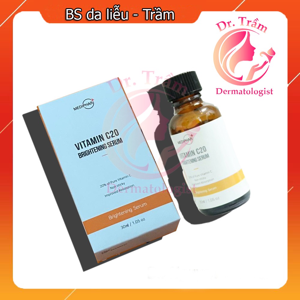 [HCM]Mediphar+ Vitamin C 20 Brightening Serum ✨ FREESHIP ✨ Tinh chất dưỡng trắm Giảm thâm nám da