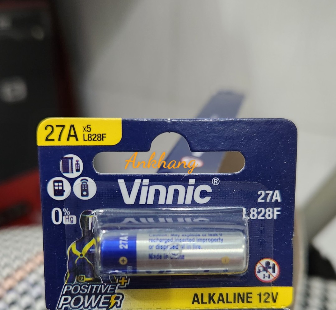 Pin 27A / A27 VINNIC Alkaline 12V dùng cho chuông cửa cửa cuốn remote xe hơi