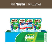 [FREESHIP TOÀN QUỐC] [Phiên bản ống hút 4 chiều] Thùng Sữa lúa mạch Nestle MILO ít đường 12 lốc (48 hộp x110 ml)