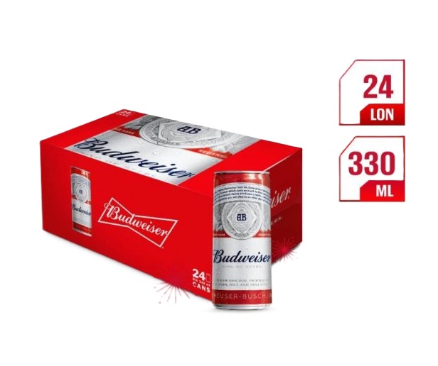 Thùng 24 Lon Bia Budweiser 330ml
