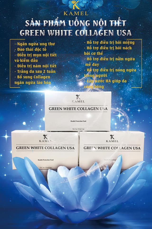 Uống Nội Tiết Mụn - Nám (Green White Collagen Usa)