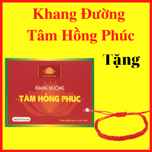 Khang Đường Tâm Hồng Phúc Hỗ Trợ Điều Trị: Bệnh Đái Tháo Đường Hạ Đường Huyết Giảm Cholesterol Xơ Vữa Động Mạch Tặng Kèm Vòng Chỉ Đỏ May Mắn - AN001