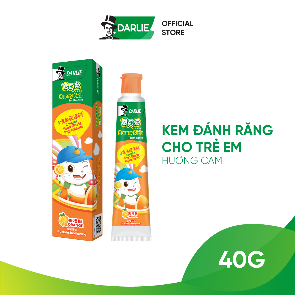 Kem Đánh Răng Trẻ Em Darlie Bunny Kids Hương Cam 40g
