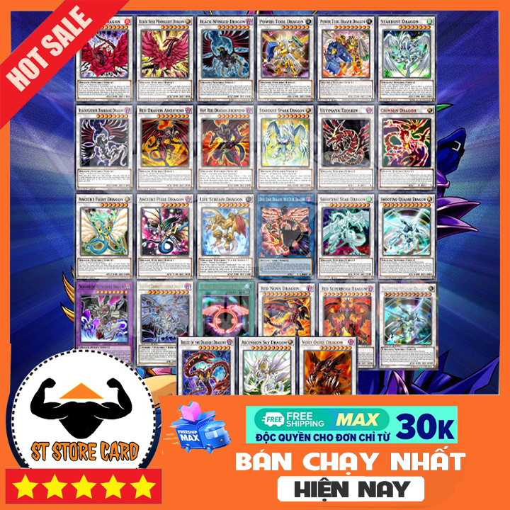 [Bộ 26 hình in] Thẻ bài Yugioh Boss Dragons yugioh 5DS - thẻ in theo yêu cầu custom ST Store