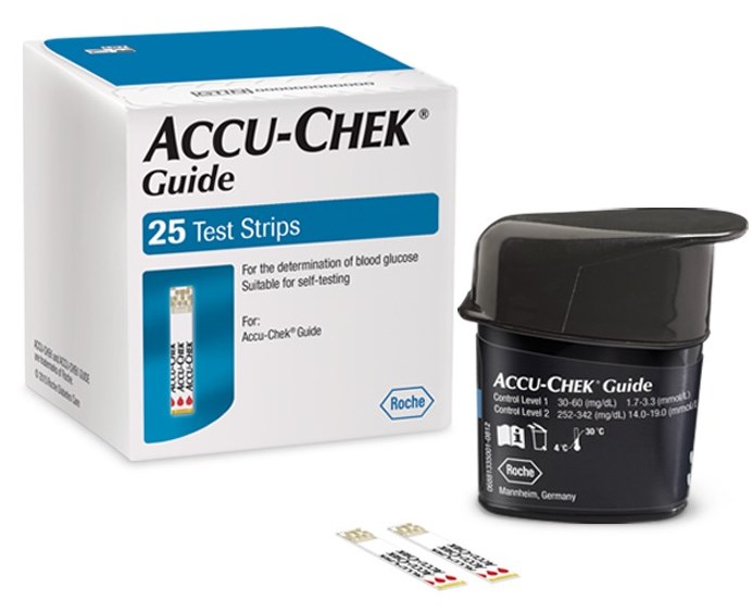 Que Thử Đường Huyết Accuchek Guide Hộp 25 Que Hàng Chính Hãng Mỹ