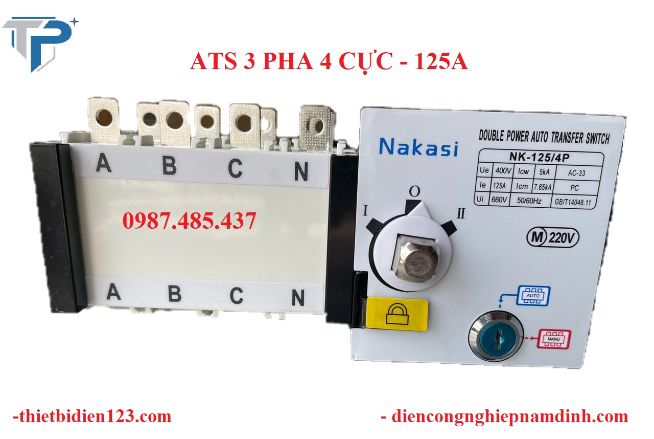 Chuyển nguồn tự động ATS 4P 125A 4P 160A 4P 250A - Chuyển nguồn điện 3 pha tải lớn