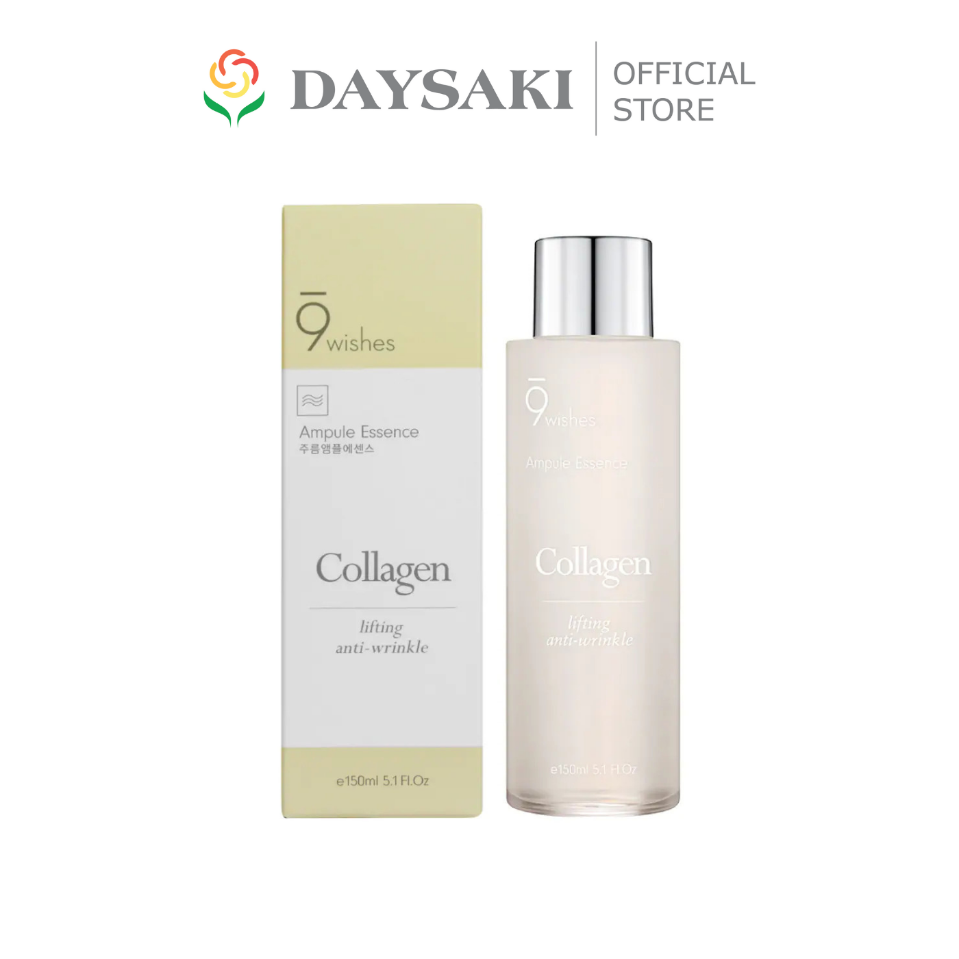 9Wishes Tinh Chất Cải Thiện Nếp Nhăn & Cấp Ẩm Da Collagen Ampule Essence 150Ml