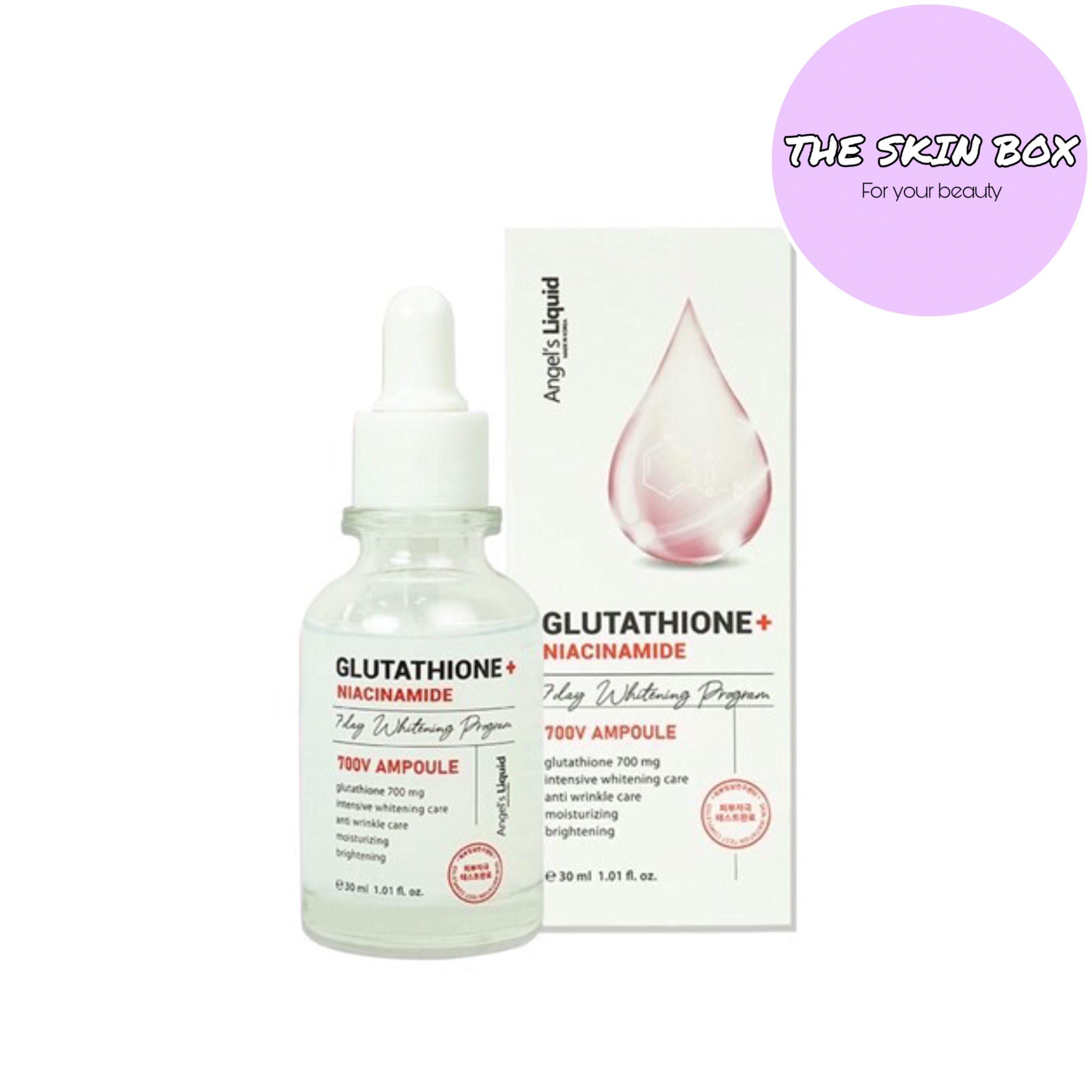 [Hcm]Serum Truyền Trắng Giảm Thâm Nám Chuyên Sâu Angels Liquid Glutathione+ Niacinamide 700 V - Ampoule 30Ml