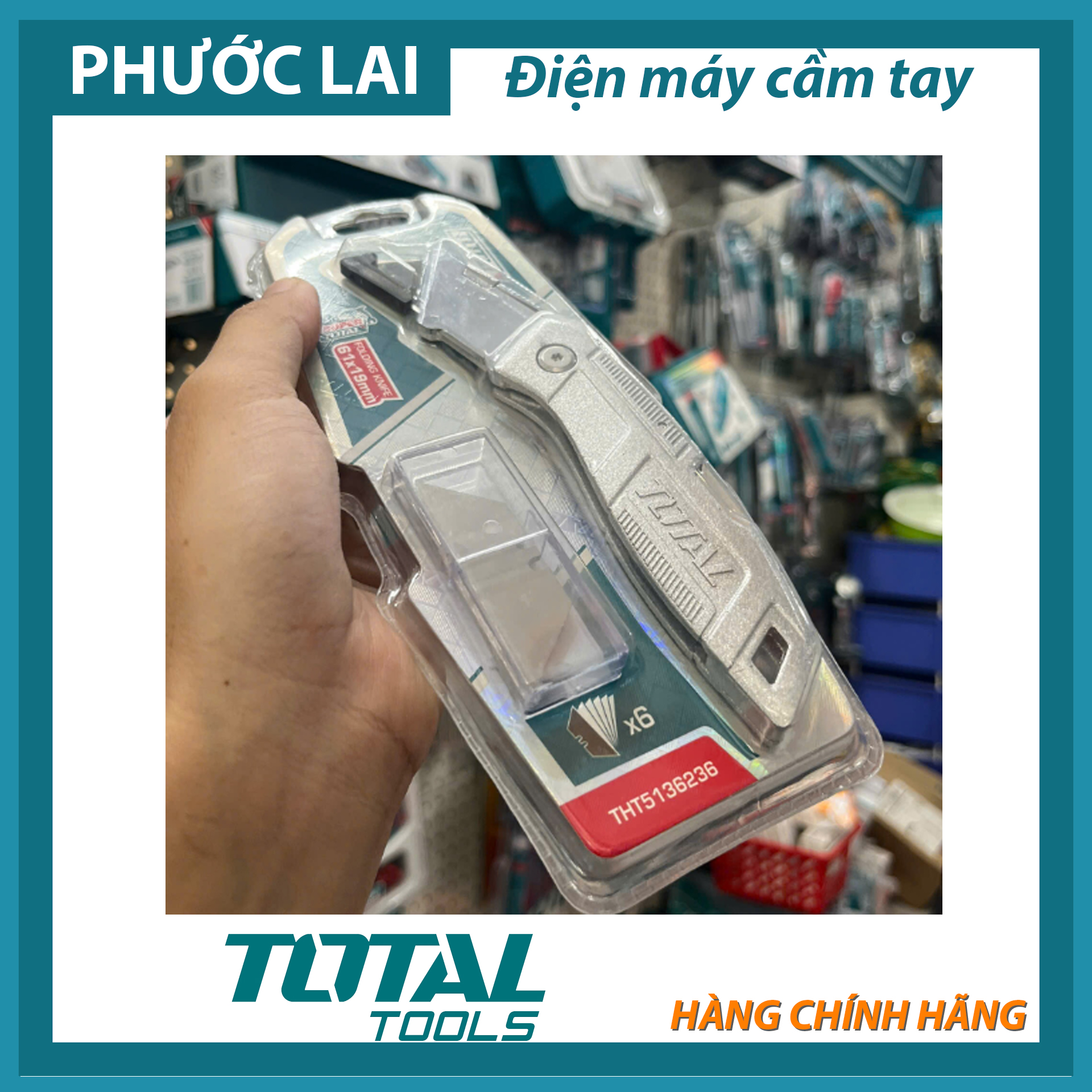 Dao rọc giấy xếp gọn hàng chính hãngTotal THT5136236