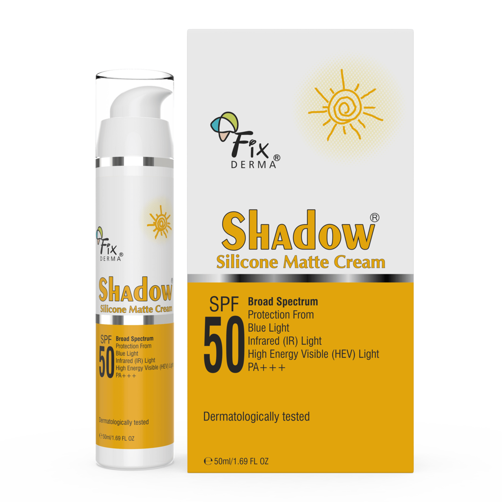 [Hcm]Kcn Chống Tia Uv Ánh Sáng Xanh Ánh Sáng Năng Lượng Cao Fixderma Shadow Silicone Matte Cream Spf 50 – 50Ml