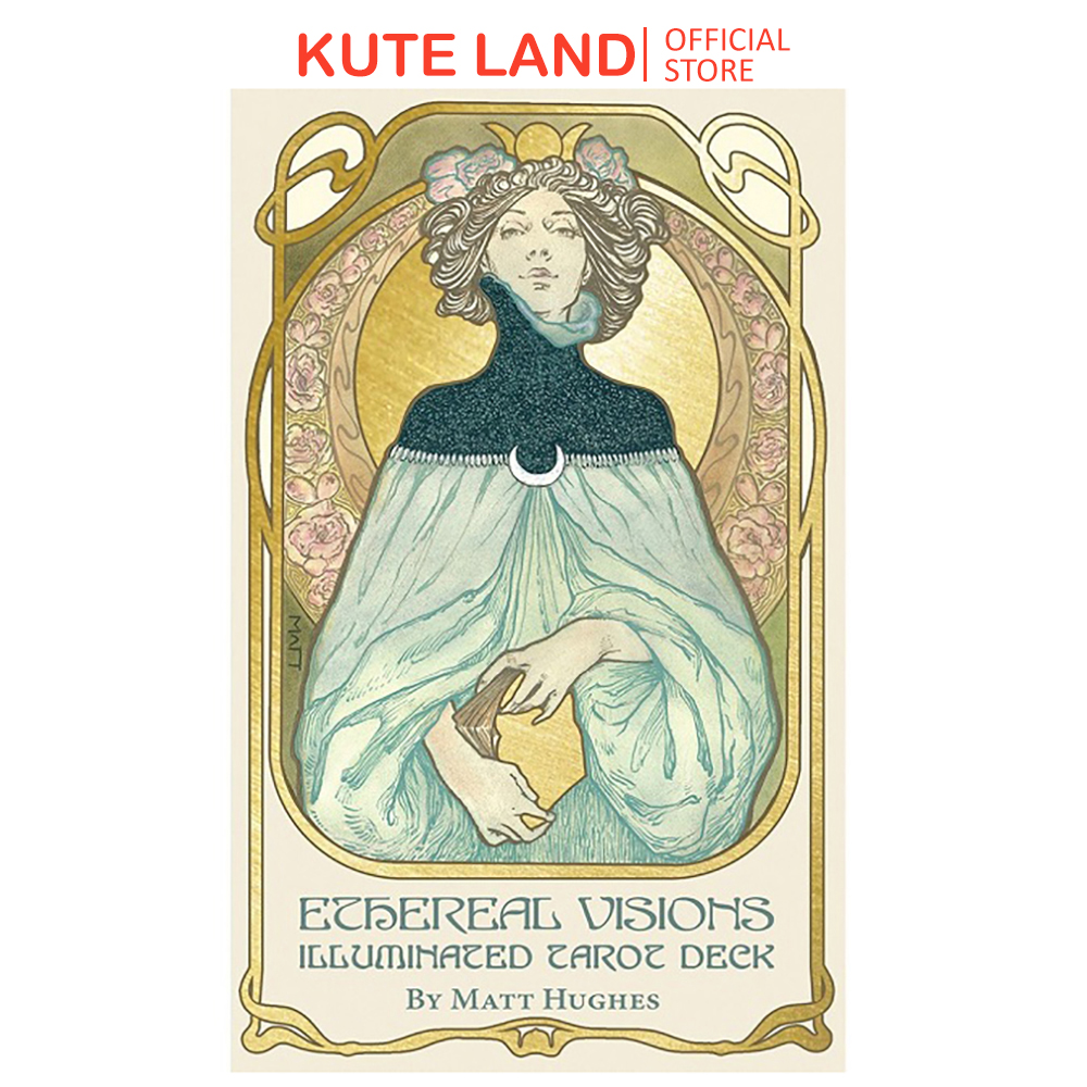 Bài Tarot Ethereal Visions Illuminated Tarot Tặng Đá Thanh Tẩy