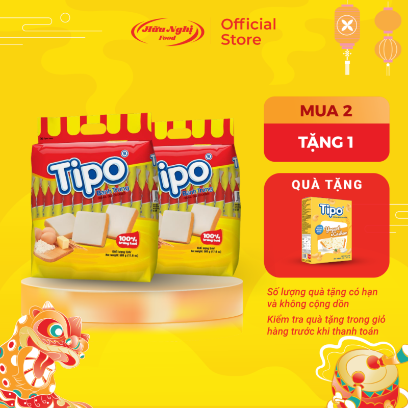 COMBO 2 Bánh Tipo Trứng Nướng Vị Sữa 500g Hữu Nghị