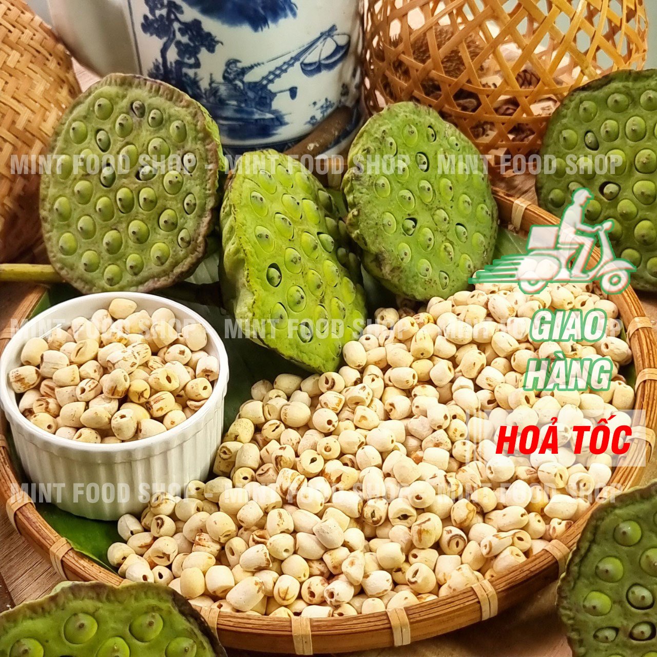 Hạt Sen Sấy Khô Đồng Tháp ( 100% Hạt Sen Tự Nhiên ) - Túi 500Gram