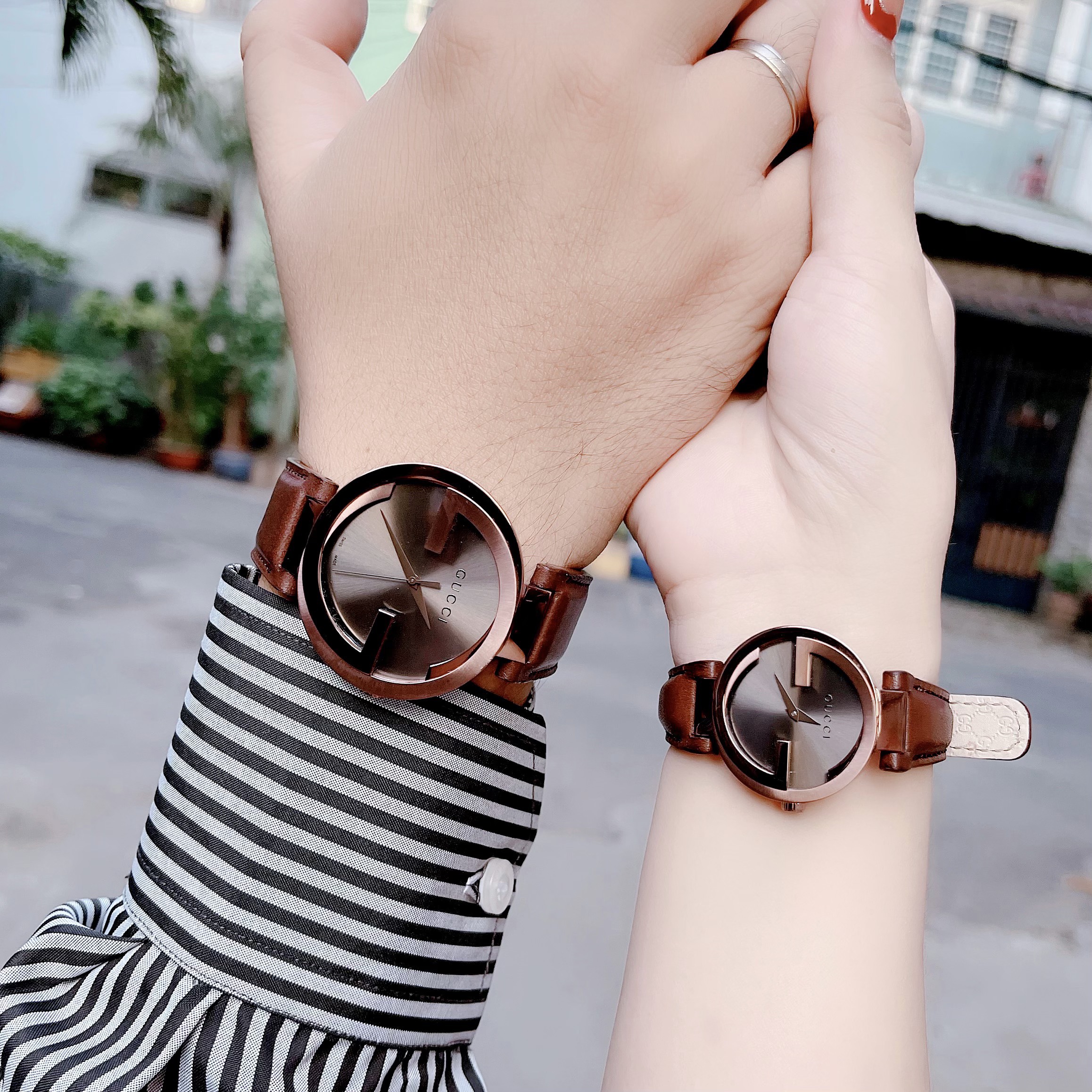 Đồng hồ nữ (couple) Gucci YA133504 bản dây da case 29mm hàng chính hãng Authentic