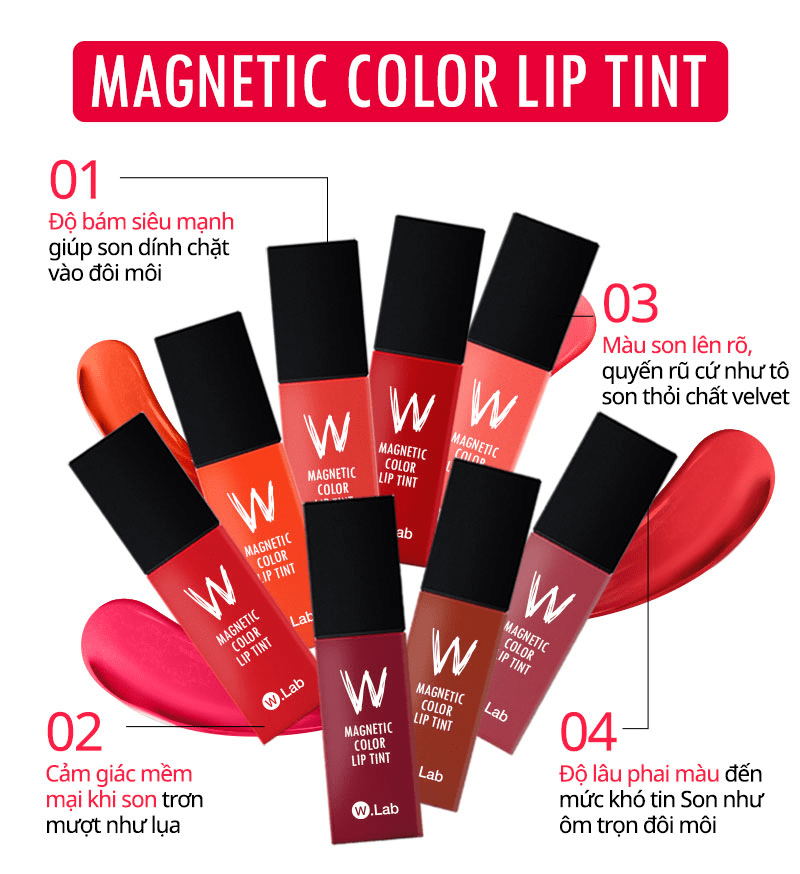 [Chính Hãng] Son Kem Magnetic Color Lip Tint (Đủ Màu)