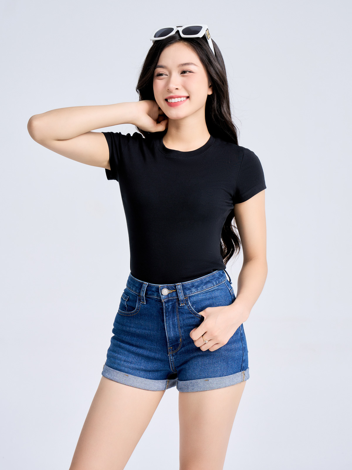 Áo thun T-shirt nữ Yody form Slimfit vải thun Rib Cotton mềm mại TSN7275