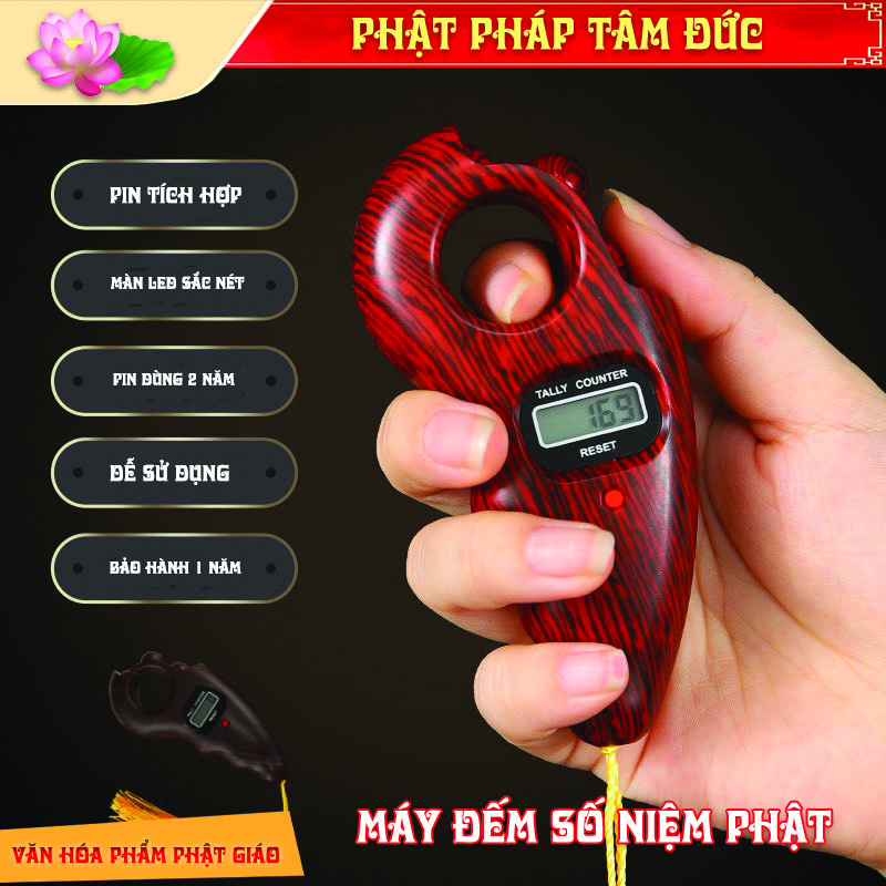 Máy Bấm Đếm Số Niệm Phật Máy Đếm Số Niệm Phật Tràng Hạt Điện Tử Niệm Phật Kí Số Mới Nhất - Màn Led s